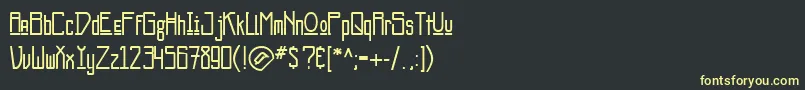 Fonte ScalacticJ – fontes amarelas em um fundo preto