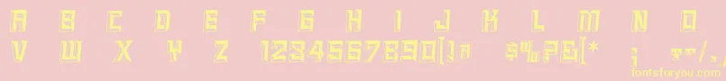 ReliefcapsItalic Font – Yellow Fonts on Pink Background