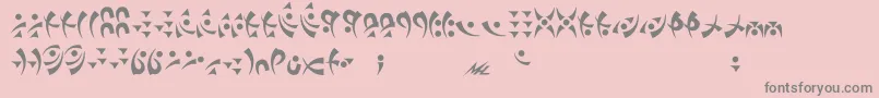 Takcha Font – Gray Fonts on Pink Background
