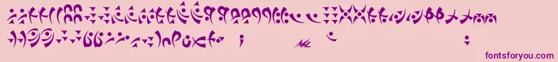 Takcha Font – Purple Fonts on Pink Background