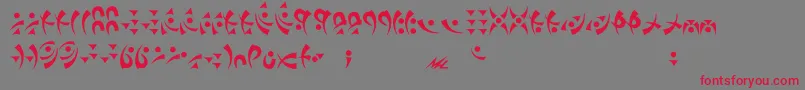 Takcha Font – Red Fonts on Gray Background