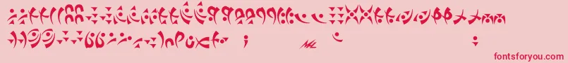 Takcha Font – Red Fonts on Pink Background