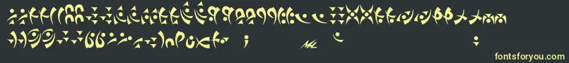 Takcha Font – Yellow Fonts on Black Background