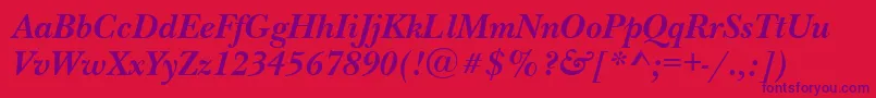 NewbaskervilletttBolditalic-fontti – violetit fontit punaisella taustalla