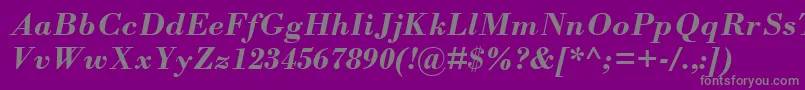 BodoniMtРџРѕР»СѓР¶РёСЂРЅС‹Р№РљСѓСЂСЃРёРІ Font – Gray Fonts on Purple Background