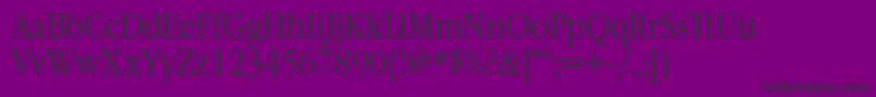 GaramondnarrowcttNormal Font – Black Fonts on Purple Background