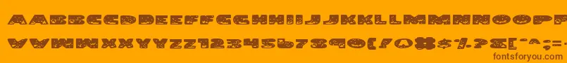 Lande-fontti – ruskeat fontit oranssilla taustalla