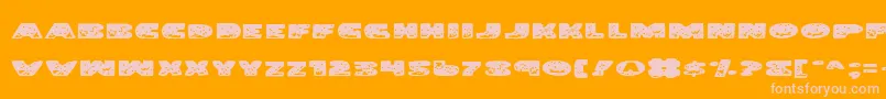 Шрифт Lande – розовые шрифты на оранжевом фоне