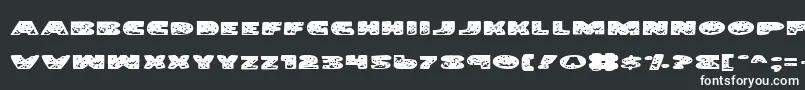 Lande-fontti – valkoiset fontit mustalla taustalla