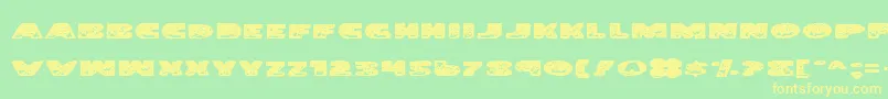 Lande Font – Yellow Fonts on Green Background