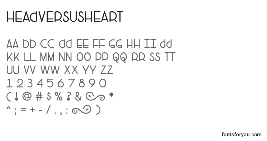 HeadVersusHeart Font – alphabet, numbers, special characters