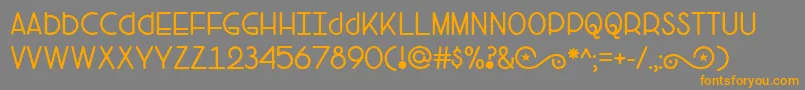 HeadVersusHeart Font – Orange Fonts on Gray Background