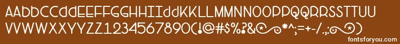 HeadVersusHeart Font – White Fonts on Brown Background