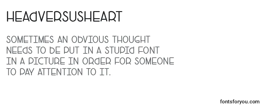 Review of the HeadVersusHeart Font