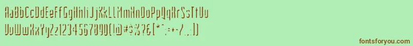 Devils ffy Font – Brown Fonts on Green Background