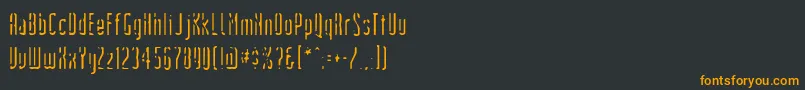 Devils ffy Font – Orange Fonts on Black Background