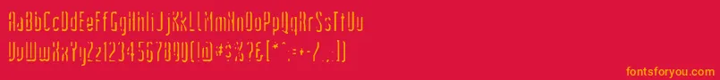 Devils ffy Font – Orange Fonts on Red Background