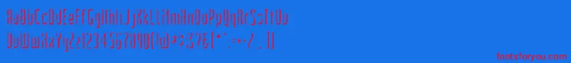Fonte Devils ffy – fontes vermelhas em um fundo azul