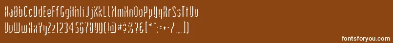 フォントDevils ffy – 茶色の背景に白い文字