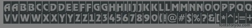 Шрифт ARewindertitulcm – чёрные шрифты на сером фоне