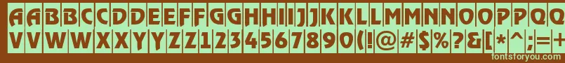 ARewindertitulcm-fontti – vihreät fontit ruskealla taustalla