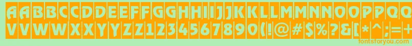 ARewindertitulcm Font – Orange Fonts on Green Background