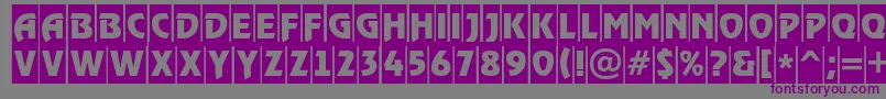 フォントARewindertitulcm – 紫色のフォント、灰色の背景