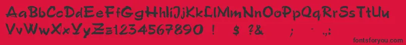 Solosemiscrip Font – Black Fonts on Red Background
