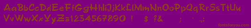 Solosemiscrip Font – Brown Fonts on Purple Background