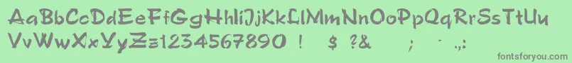 Solosemiscrip Font – Gray Fonts on Green Background
