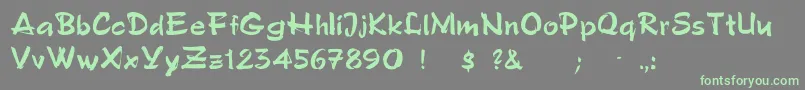 Solosemiscrip Font – Green Fonts on Gray Background