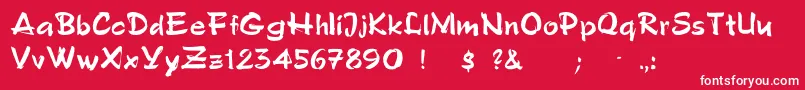 Solosemiscrip Font – White Fonts on Red Background