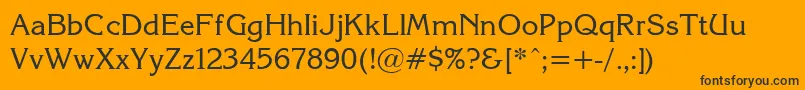 KorinnaNormal Font – Black Fonts on Orange Background