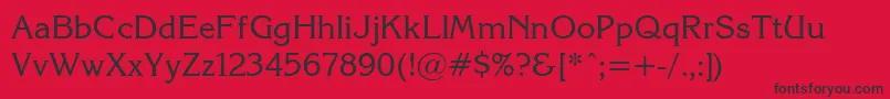 KorinnaNormal Font – Black Fonts on Red Background