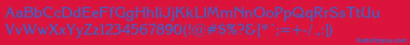 KorinnaNormal Font – Blue Fonts on Red Background