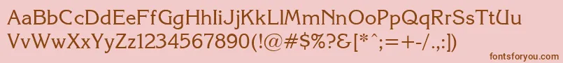 KorinnaNormal Font – Brown Fonts on Pink Background