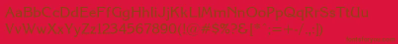 KorinnaNormal Font – Brown Fonts on Red Background