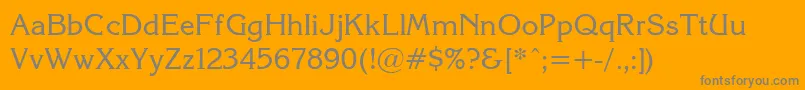 KorinnaNormal Font – Gray Fonts on Orange Background