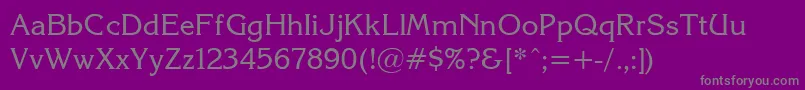 KorinnaNormal Font – Gray Fonts on Purple Background