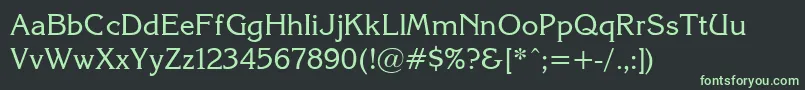 KorinnaNormal Font – Green Fonts on Black Background