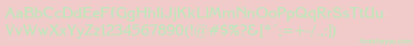 KorinnaNormal Font – Green Fonts on Pink Background