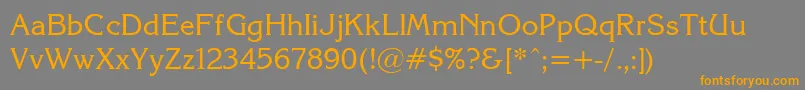 KorinnaNormal Font – Orange Fonts on Gray Background
