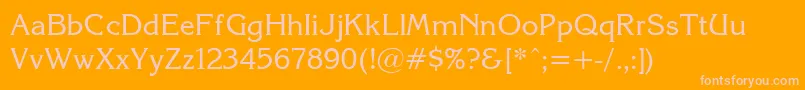 KorinnaNormal Font – Pink Fonts on Orange Background