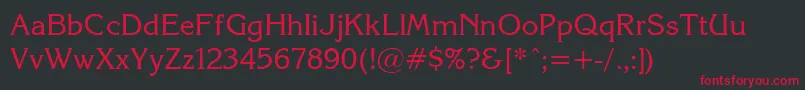 KorinnaNormal Font – Red Fonts on Black Background