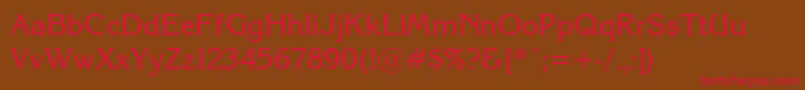 KorinnaNormal Font – Red Fonts on Brown Background