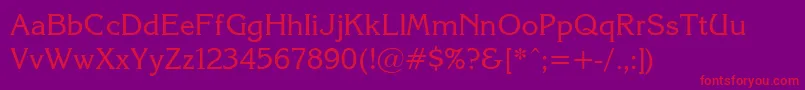 KorinnaNormal Font – Red Fonts on Purple Background
