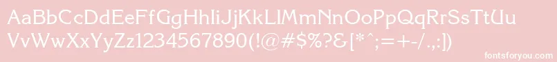 KorinnaNormal Font – White Fonts on Pink Background