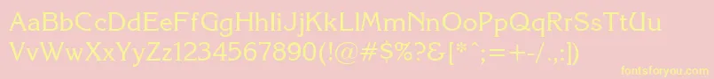 KorinnaNormal Font – Yellow Fonts on Pink Background