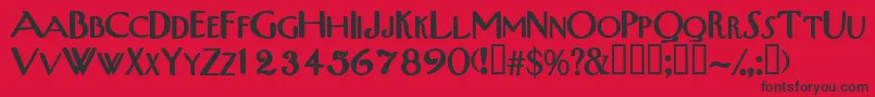 TribalscapssskBold Font – Black Fonts on Red Background