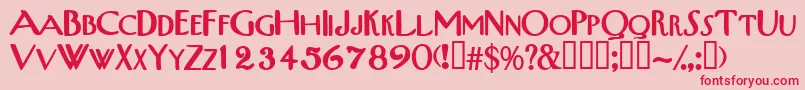 TribalscapssskBold Font – Red Fonts on Pink Background